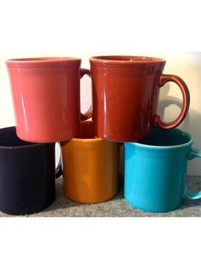 Set of 5 Fiesta 3.5" Tall Variety Color Mugs  # 3204
